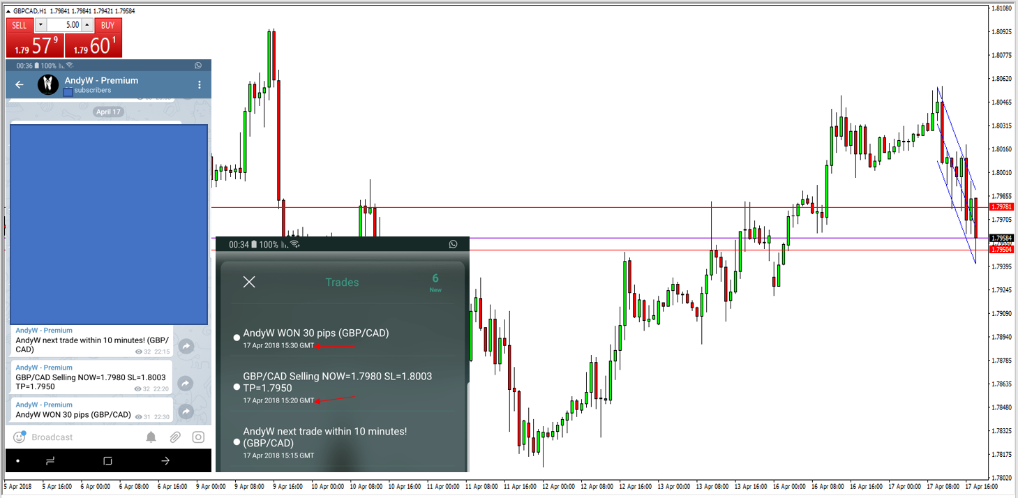 Andyw 30 Pips Win In Just 10 Minutes On Gbp Cad Hourly Chart - 